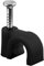 goobay 64679 Kabelschelle 100er Set / Kabelhalterung zur Kabel Befestigung bis zu 6mm Durchmesser / Kabelklemme mit Nagel für Wand, Türrahmen, Ecken und Aufputz / 100 Stück / Schwarz