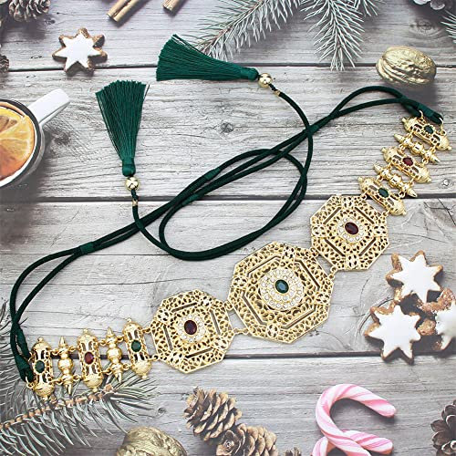 Ceinture en corde tissée à la main pour femme - Chaîne de taille pour robe arabe - Bijoux de mariage - Ceinture marocaine caftan