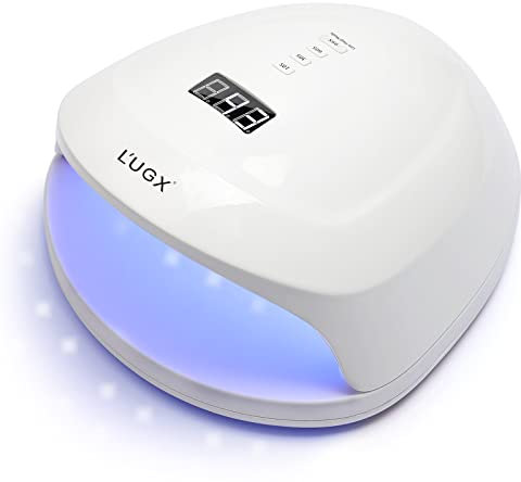 L'UGX Rechargeable UV LED Nail Lamp, Professional 60W Nail Dryer Gel Nail Light for Nail Polish with 4 Timer Setting, Perfect for Home Salon Use