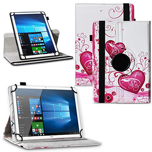 Tablet Schutzhülle kompatibel mit Doogee U10 / U10 Pro / U11 / U9 aus Kunstleder Hülle Tasche Standfunktion 360° Drehbar Schutz Cover Case, Farben:Motiv 6
