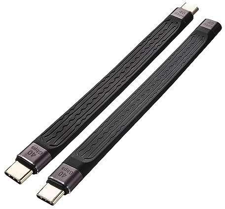 Leehitech 2Pack, USB4 mit Thunderbolt 4 Kabel, 40 Gbps Ladekabel, 240W Type C Schnellladung USB C auf USB C Kabel für iPhone 16 15 Pro Max, MacBook Tablets,13cm