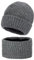 MASOCIO Ensemble Bonnet Echarpe Bebe Enfant Garcon Fille Hiver Chaud Packs Bonnet Écharpe Snood Tour Cache Cou Garçon 1 2 Ans 12 18 Chapeau 6-24 Mois Gris Foncé (Taille Fabricant S)