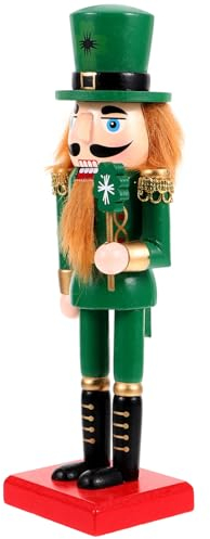 PRETYZOOM Casse-Noix Irlandais en Bois St. Casse-Noisette De La Saint-Patrick Trèfle Vert Lutin Casse-Noisette Marionnette Soldat en Noyer Poupée pour La Décoration De La Maison De