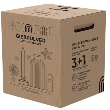 Keracraft Polvere di colata bianca 20 kg Colata in rilievo bianco per progetti creativi