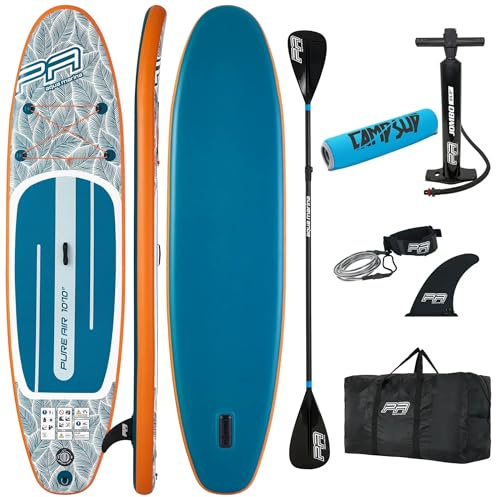 Campsup SUP Aqua Marina Pure Air Aufblasbares Stand Up Paddle Board | Surfboard für Einsteiger & Fortgeschrittene mit zubehör