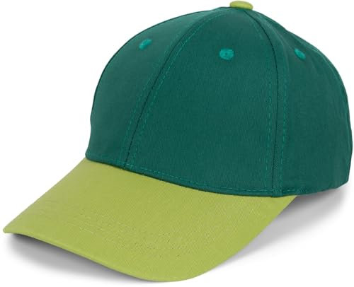 styleBREAKER Unisex Baseball Cap zweifarbig Pastell oder kräftig | 6-Panel Cap Mehrfarbig verstellbar mit Schnalle | Sommer Basecap aus Baumwolle, Farbe:Dunkelgrün-Lindgrün