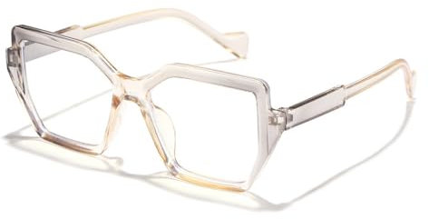 MUTYNE Retro Cat Eye Brillengestell für Damen, groß, Brillengestelle für Damen, Grau