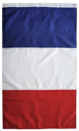 Drapeau français Jorzer - Bleu, Blanc, Rouge - 60x90cm - Polyester - Patriotique - Intérieur/Extérieur - 1 Pièce - Officiel - Drapeau