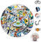 Jormftte 100 Stück Angeln Aufkleber, Go Fishing Club Aufkleber Packs, Outdoor Fang Fisch Abenteuer Aufkleber, Coole Kleben Stickers für Laptop Skateboard Gepäck Auto Motorrad und mehr