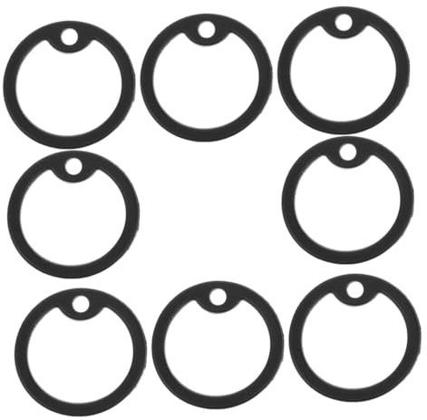 BUGUUYO 8 Stück Schutzkappen Aus Elastischem Material Für Hundemarken Schutzhüllen Für Runde Erkennungsmarken Schwarze Kappen Für Haustiermarken Geräuschreduzierung Für Hunde Und Haustiere