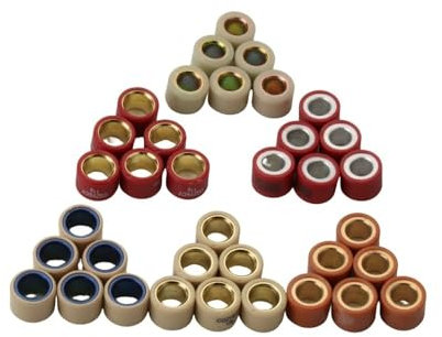 Performance Variator-Rollengewichte, 6-teiliges Set, 7 g, 11 g, 12 g, 13 g, 16 g, 20 x 15 mm, kompatibel mit PCX150 SH150 SH125 PCX125 125 cc 150 cc 4T(20X15MM 11G)