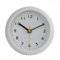Reloj de baño silencioso e impermeable de 6 pulgadas con ventosa, sin tictac, evita la niebla, reloj de pared con pilas, para jardín, baño, cocina, patio, piscina (blanco sólido)