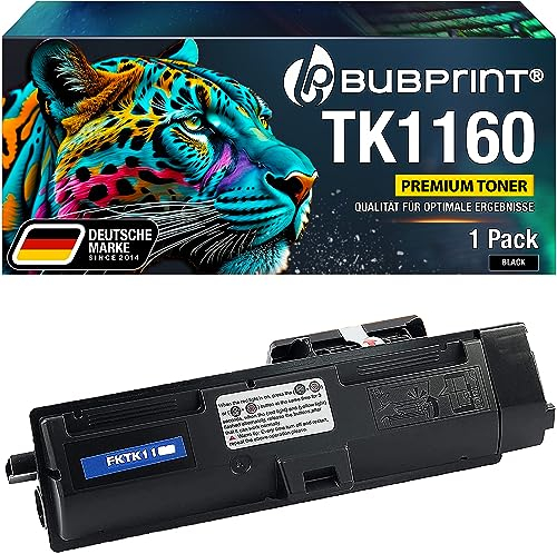 Bubprint Toner kompatibel als Ersatz für Kyocera TK-1160 TK1160 TK 1160 1T02RY0NL0 für ECOSYS P 2040 DN P2040DN 2040DN P2040 DW P2040DW 2040DW Schwarz
