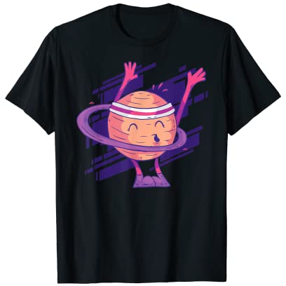 SATURN: HULA HOOP mit Ringen Funny Meme Planet T-Shirt