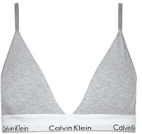 Calvin Klein Soutien-Gorge Triangle Femme Rembourré, Gris (Grey Heather), XL