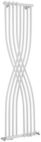 Nuie HLW94 Xcite Modern Home Wall Mount Curved Designer Radiator, 1775mm x 450mm x 95mm, High Gloss White
