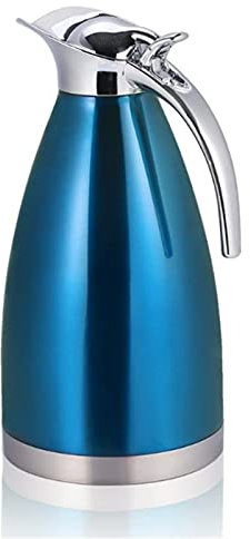 Café Pot Thermos,Carafe Thermique En Acier Inoxydable 2L,Pichet Thermo à Double Paroi,Vacuum Isolé Pot De Café,pour Café,Jus,Lait