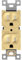 ENERLITES Elite Series Duplex Receptacle, Residential Grade Wall Outlet, Duplex Electrical Outlet, Self-Grounding, 3-Wire, 2-Pole, 15A 125V, UL Listed, 61580-GD, Gold