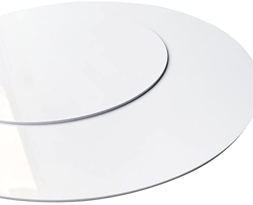 Panneau Plastique PVC 1,5 mm Rond. Plaque P.V.C Blanc. Plaque PVC Plastique Blanc Rond. Matière PVC rigide à la découpe - 50 cm (500 mm) -