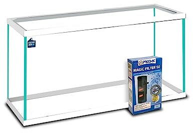 OCEAN BOX ACUARIO DE CRISTAL CON MARCO BLANCO 60 L. KIT COMPLETO (PEZ)