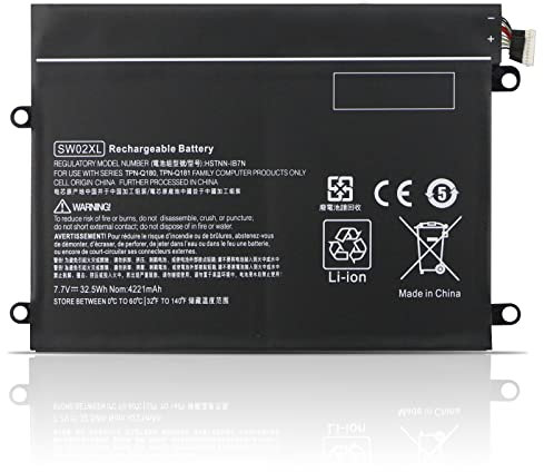 K KYUER SW02XL Laptop Battery for HP Notebook X2 210 G2 Pavilion X2 10-p 10-p0xx 10-p000 10-p002ns 10-p003ng 10-p003nf 10-p004nf 10-p007nf p009nl p020nl HSTNN-IB7N HSTNN-LB7N TPN-Q180 HSTNN-IB7N