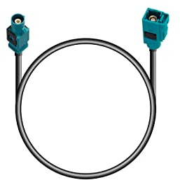 Vecys Fakra Z Stecker auf Buchse Adapterkabel 25CM/9.84IN Fakra Z Stecker auf Fakra Z Buchse Antennenadapterkabel RG174 für Universal-GPS-Antennen, Navigationssystem DAB