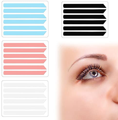 24 Pcs Lash Lift Ribbon Kit, Mascara uppercut, beauticuts, gepolstertes polster, wiederverwendet als entschädigung für den brandschutz,mascara klebeband zur kosmetik (4 farben)