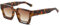 JCTAIFOO Vintage Rechteck Sonnenbrille für Damen Herren Retro Rechteckig Chunky Quadrat Große Dicke Frame Brille (Schildkröte/Teebraun)