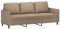 ULUYYUC Sofa Bed Bodensofa Schlafcouch Ecksofa - 3-Sitzer-Sofa Cappuccino-Braun 180 cm Kunstleder für Party Garten Lounge Terrasse