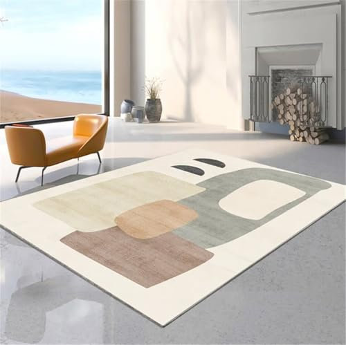 RUGMRZ Large Carpets For Living Room Football Pitch Rug Bedroom Accessories 200x250CM toilet rug Beige Blue modern minimalist design comfortable wear-resistant carpet