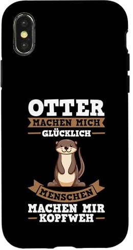 Hülle für iPhone X/XS Otter machen mich glücklich Otter