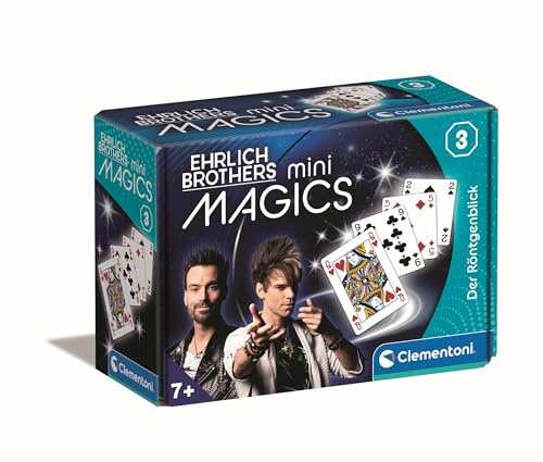 Clementoni Ehrlich Brothers miniMagics Der Röntgenblick - Zauberkarten für Kinder ab 7 Jahren - Mini-Zauberkasten als Einstieg in die Magie & Illusion - 59389