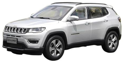 JHEONC Druckguss Simulation Modell 1:18 Für Jeep Compass Geländewagen SUV Legierung Automodell Mini Fahrzeug Spielzeug Desktop Dekoration Hobby Ornament Display