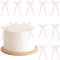 AOOTE Schleife Torten Deko Rosa,20 Stück Tortendeko Schleife,Schleifen für Torte,Tortendeko mit Schleife für Hochzeit Party Hochzeitstag Geburtstag Kuchen Dekorationen(Rosa)