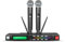 GNURBDILFO Professional Wireless Microphone Set Mic UHF Long Range Dual Antenna for Karaoke Stage Performances UK Plug