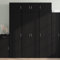 WKIEQACO Highboard Schwarz 70 x 42,5 x 185 cm Holzschränke & Aufbewahrungsbuffets & Sideboards