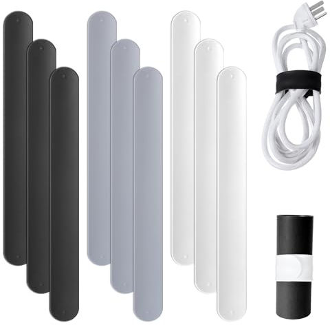 9 Stück Geschenkpapierhalter, Geschenkpapier Aufbewahrung Geschenkpapier Organizer Geschenkpapierorganiser Silikonpapier Klemmen Rollenklammern Silikonüberzogene Metallstreife für Zuhause Aufbewahrung