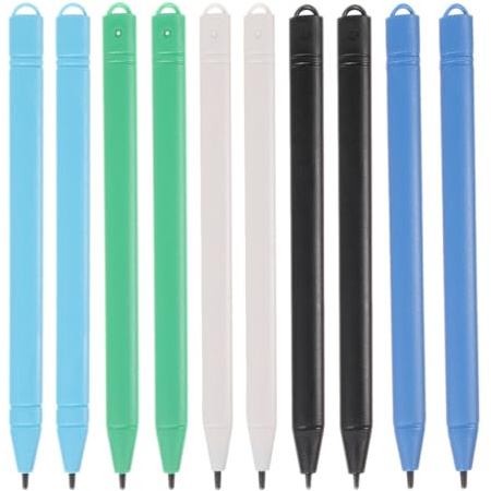 OSOLADY Lot de 10 Stylets pour Tablette D'écriture LCD – Stylet à Pointe Fine, Couleurs Variées, Compatibles Écrans Tactiles et Tablettes Graphiques, pour Dessin et Prise de Notes