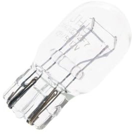 W21/5W, Glassockel-Glühlampe 12V 21/5W W3x16Q E-Prüfzeichen Glassockellampe | 2-Phasen Rücklichtbirne für Rücklicht und Bremslicht, Klarglas; W3x16d Fassung, 12V, 21W/5W, mit alter Birne abgleichen