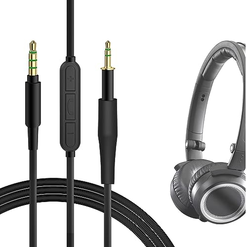 Geekria Cavo di ricambio QuickFit per cuffie AKG K430, K450, K451, K452, Q460, K480, JBL J55, J88 con microfono e controllo del volume, compatibile con dispositivi Android e Apple (1,2 m)