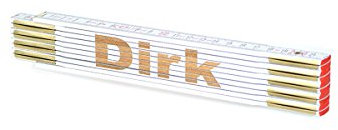 Zollstock mit Namens-Gravur zum auswählen - Name - Lasergravur - personalisiert - Geschenk - Mann - Vatertag - Geburtstag, Zollstöcke Namen:Dirk