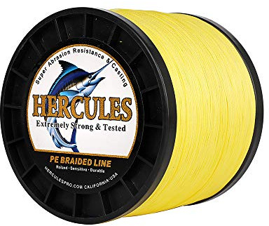 HERCULES Super Cast 100m - 2000m Yards Geflochtene Angelschnur 10lb - 300lb Test für Salzwasser Süßwasser PE Geflecht Fischdraht Superline 8 Stränge