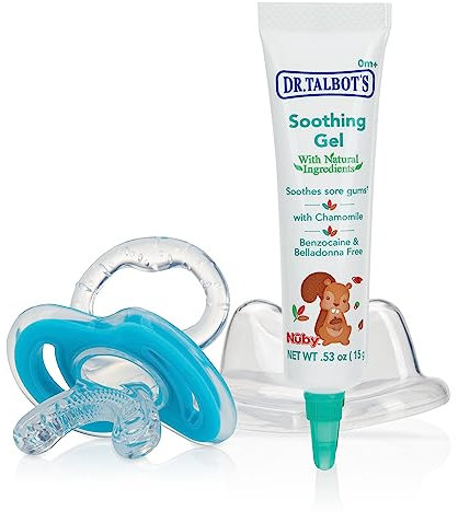 Dr. Talbot's EEZ - Gel lenitivo per gengive doloranti con gomma siliconica, set da 2 pezzi