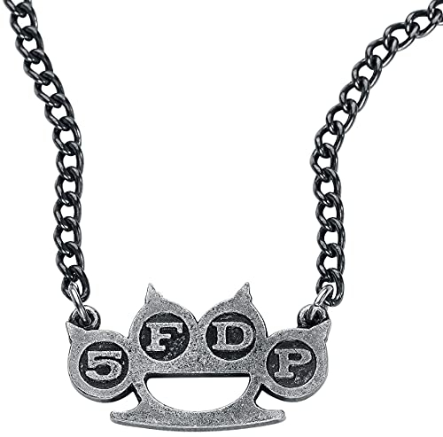 Five Finger Death Punch Knuckle Unisex Halskette silberfarben Hartzinn Band-Merch, Bands