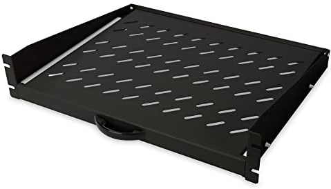 Digitus Pull-out shelf - 19-inch - 2U - Front mounting - Load capacity 30 kg - For network cabinets & server cabinets - From 450 mm cabinet depth - Black