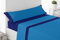 Cabetex Home - Juego de sábanas Lisas - Colores Combinados - 3 Piezas - Microfibra Transpirable (Azul/Marino, 150_x_190/200 cm)