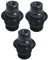Fineled Lot de 3 petits supports de lampe à vis Edison E14 en bakélite filetée et bague d'abat-jour Noir