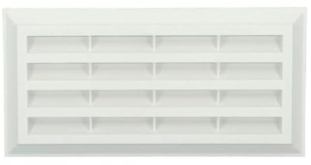 NICOLL Grille aération rectangulaire avec moustiquaire 129x258 mm M112