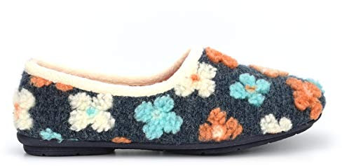 Sleepers Womens Gracie Knitted Wide Fit Slippers with Memory Foam Insole Grey (E Fitting) 6 UK