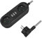 LogiLink LPS262U - 2+3 -Fach Steckdosenleiste mit 2X CEE 7/3 und 3X USB-A (5V/3,2A 16W), mit Textilmantel, IP20 und mit eingebautem Safety Shutter (erhöhter Berührungsschutz), schwarz